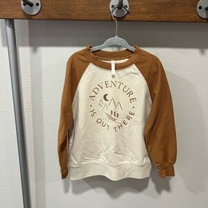 NWOT Rylee + Cru sweatshirt boys size 4-5 rust and cream